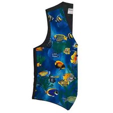 Stunning Rare Men's Tropical / Salt Fish Tuxedo Vest Bow Tie Cruise Adjustable