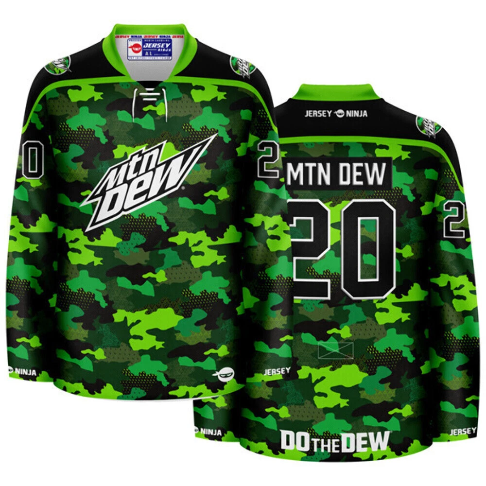 Mountain Dew Charged Camo Hockey Jersey