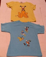 Disney Short Sleeve Shirts Lot Size 2 3 T Mickey Donald, Goofy Pluto GUC