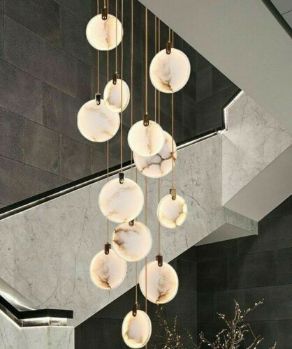 Marble Chandelier Round Ball Lighting Staircase Home Hotel Lamp Light Decors New - Foto 1 di 13