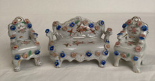 Porcelain Dollhouse Furniture Made in Occupied Japan, 3 pieces