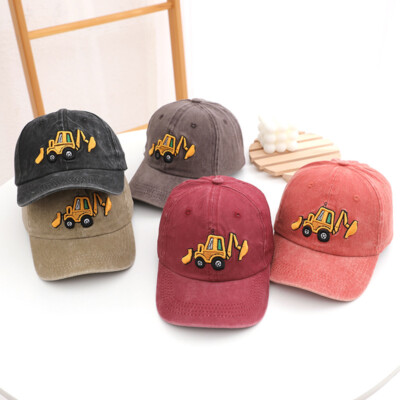 Karikatur Baby-Baseball kappe Bagger bestickt Kinder Baseball kappen  Kinder,