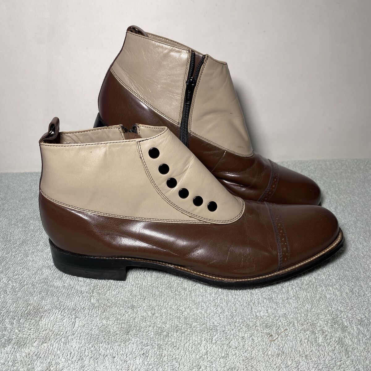 Men Stacy Adams High Top Boot Madison Biscuit Toe Brown Men Stacy Adams High Top Boot Madison Biscuit Toe Brown