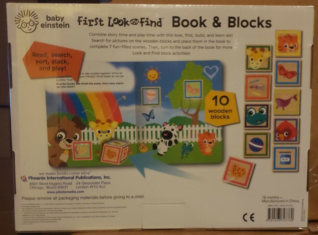 Baby Einstein First Look And Find Book And Blocks 18M+ | eBay