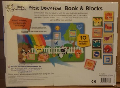 Baby Einstein First Look And Find Book And Blocks 18M+ | eBay