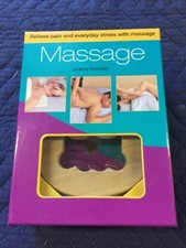 New Massage Kit: Relieve Pain Everyday Stress Wooden Roller CD Book Gift Set