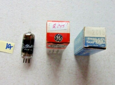 LOT OF 2 NEW IN BOX GE PHILCO ELECTRON TUBE 2CY5  (332)