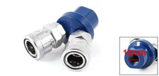 1/4PT Female Thread to 13mm Quick Coupling Double Way Pass Air Hose Coupler