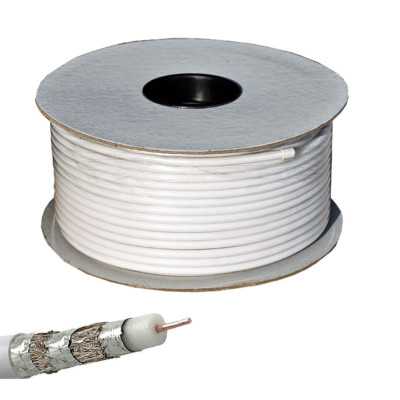 90m 135dB 5-fach Sat-Koaxial Kabel Antennen Kabel Full HDTV 3D 4K Sky HD+ 