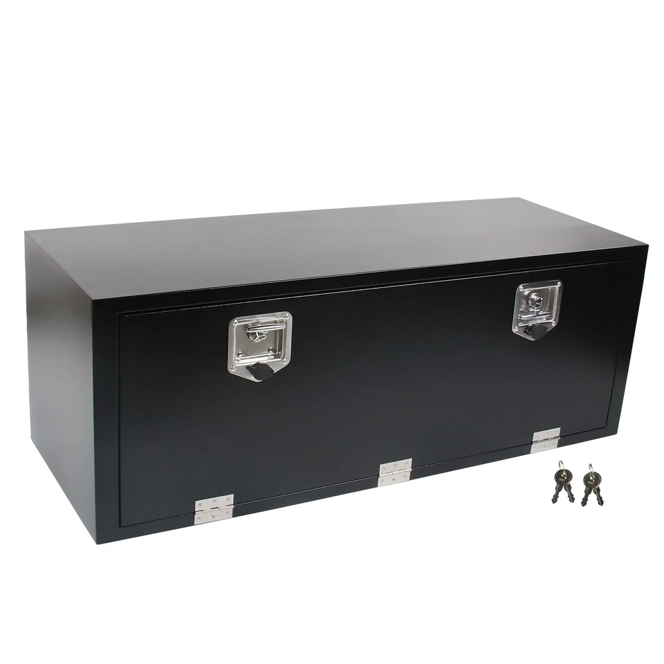 48"X18"X18" Steel Underbody Truck Trailer Tool Box+3pcs 18"x18" Mounting Bracket - Image 2 of 4