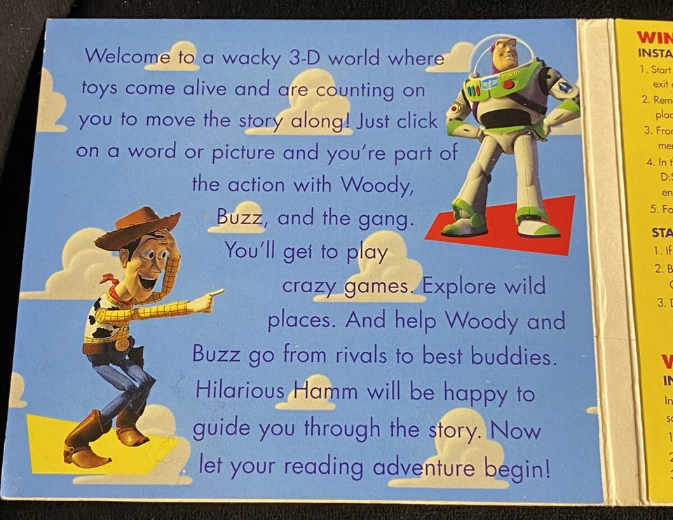 Toy Story Animated StoryBook (1996) Disney PC CD-ROM Vintage - Image 2 of 4