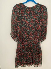 Calvin Klein Women's Floral Chiffon Short Dress Multi Color Size 2 NWT (99)