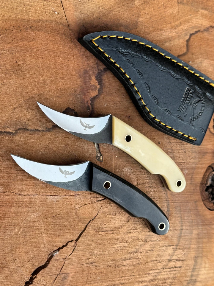 Cuchillo Moon Boot, Pikal, Elvia fusion 12c27 funda de cuero de acero Owltown Pivia Foto 2 de 4