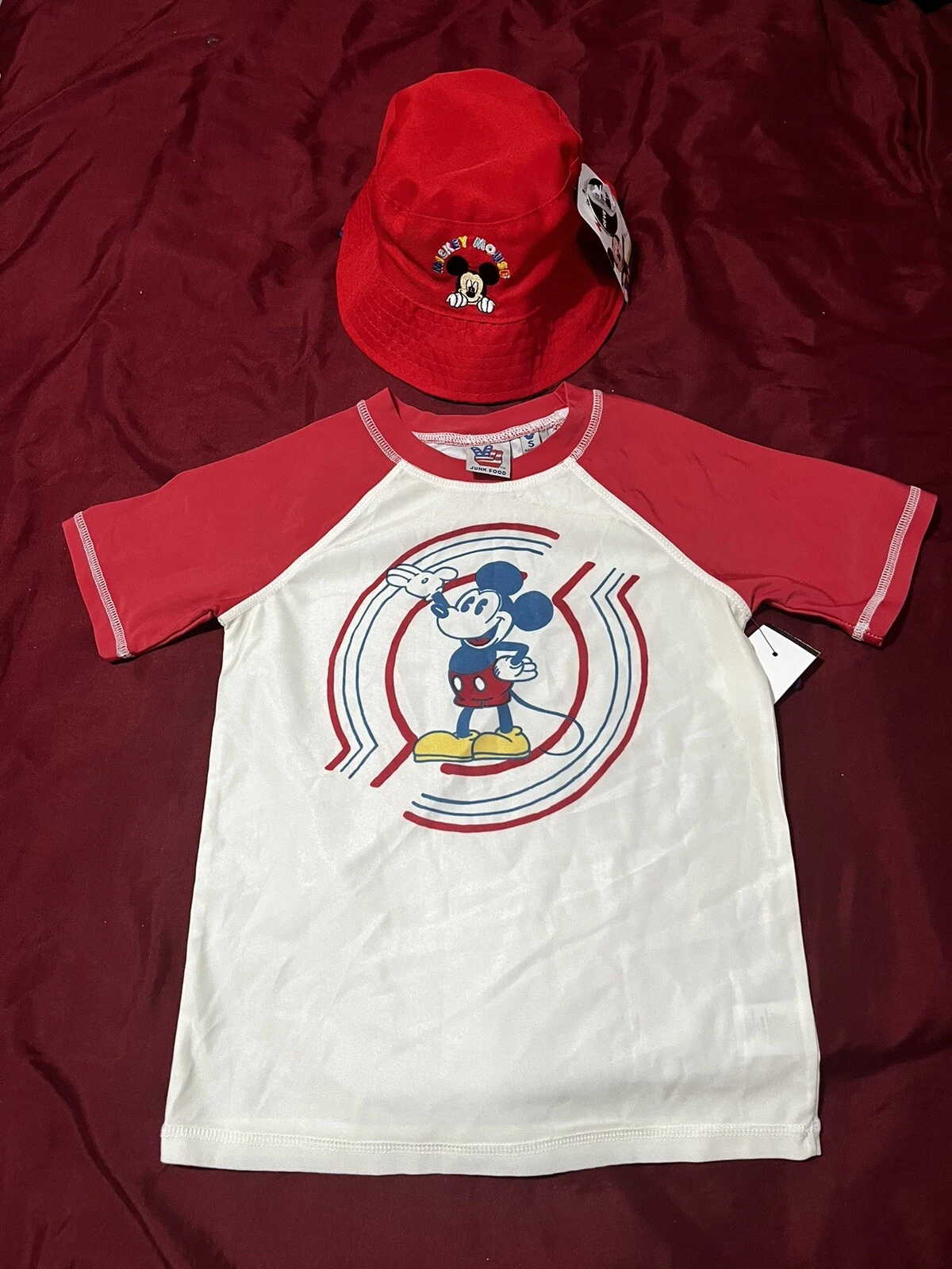 JUNK FOOD Sizes S Toddler Boys Mickey Mouse & Mickey Mouse Reversible Bucket Hat