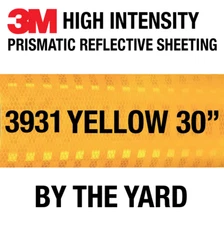 3M 3931 High Intensity Prismatic Reflective Sheeting YELLOW 30" in BY THE YARD