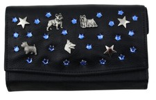 Große Geld Börse Portemonnaie Leder Strass Kristall Elements Lilli 210