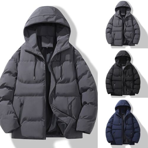 Classic and Reliable Men's Warm Hooded Parkas Coat Thick Loose Fit Jacket - Imagen 1 de 21