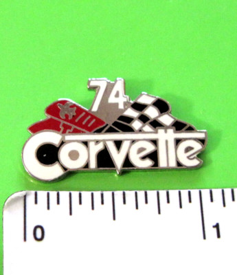 '74  1974 Vintage CORVETTE - hat pin , hatpin , lapel pin , tie tac  GIFT BOXED