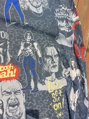 Vintage 1998 NWO WCW Twin Fitted Sheet Only Hollywood Hogan Sting