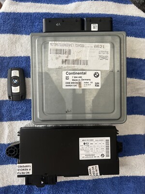 2008-2010 BMW 328i 528i DME ENGINE COMPUTER WITH CAS MODULE AND KEY 7 594 483
