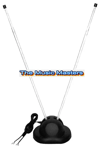 FM Radio Stereo Receiver Indoor Telescopic Rabbit Ears ANTENNA 300 Ohm Cable