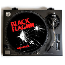 BLACK FLAG Turntable Slipmat for Vinyl Records 12" DJ Slip Mat punk rock vinyls