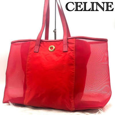 CELINE tote bag Horizontal Cabas Red [Authentic] from japan