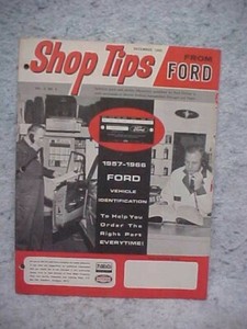 SHOP TIPS BY FORD 1957-66 FORD VEHICLE IDENTIFICATION