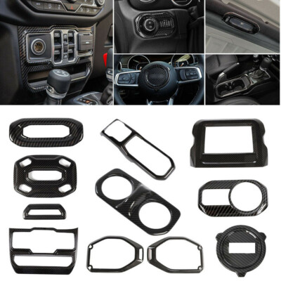 Full Set Interior Decoration Trim for Jeep Wrangler  JL JLU JT 2018-2023 11PCS