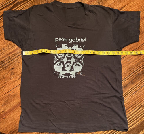 Peter Gabriel Vintage Original des années 80 T-Shirt point unique MEGA RARE Genesis S - Photo 1 sur 5