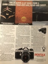 1981 Pentax ME Super Camera VTG 1980s PRINT AD You Deserve More - First In World