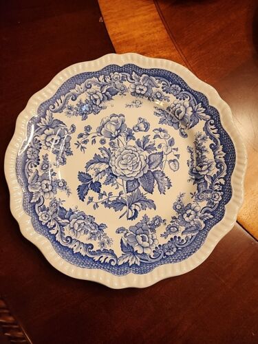Dinner Plate British Flowers Blue Room Collection by SPODE