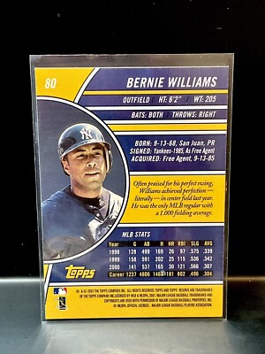 2001 Topps Reserve Bernie Williams #80 - New York Yankees | eBay