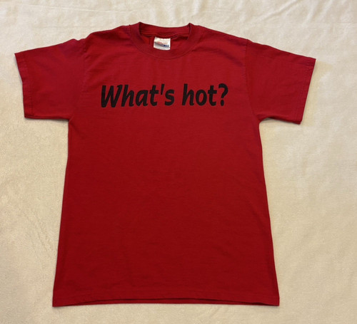 WHAT'S HOT ? The Boiling Point Restaurant Red Graphic T-Shirt Austin TX Unisex S
