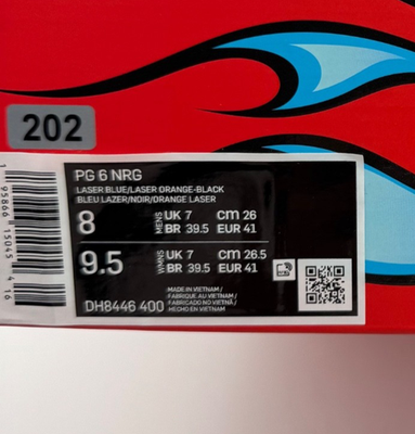 Nike PG 6 x Hot Wheels Blue Orange Red Flames 2022 Fire DH8446-400