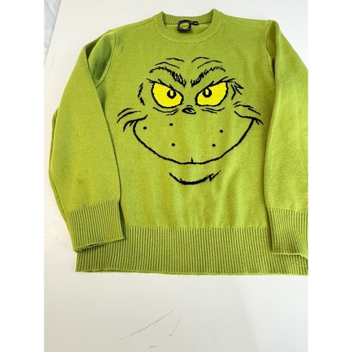 Mad Engine The Grinch Sweater Women Large Green Good Graphic Holiday Knit