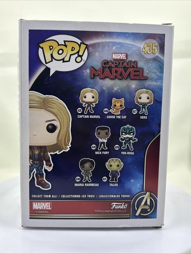 Funko Pop! Marvel Capitana Marvel #435 Hot Topic ¡CAJA DE DAÑOS EXCLUSIVA! - Imagen 3 de 7