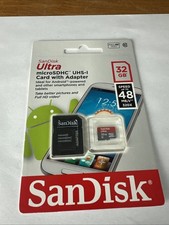 Sandisk Ultra 32GB Uhs-I/Class 10 Micro SDHC Memory Card with Adapter - SDSDQUAN