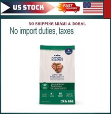 Natural Balance Limited Ingredient Lamb Brown Rice Recipe Dry Dog Food, 24lb