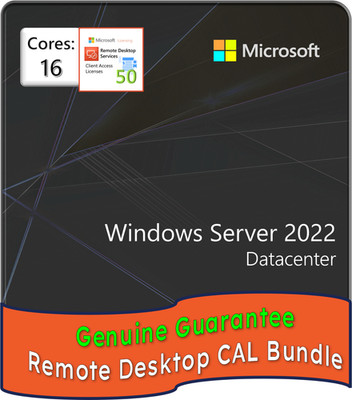 Windows Server 2022 Datacenter Edition with 50 RDS CALs, 16 Core License