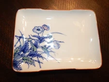 Fritz and Floyd oblong blue and white trinket dish made in japan