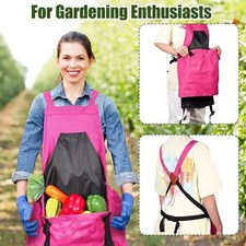 1x Large Pocket Outdoor Garden Harvest Apron Quick Release Picking Bag for Adult