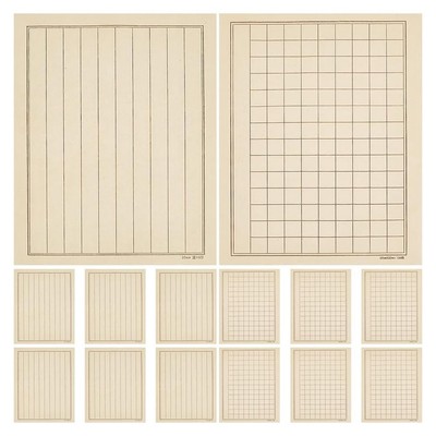 100 Blatt Chinesische Kalligraphie - mit 2 Stilen Gittern Japanischer Sumi 7580