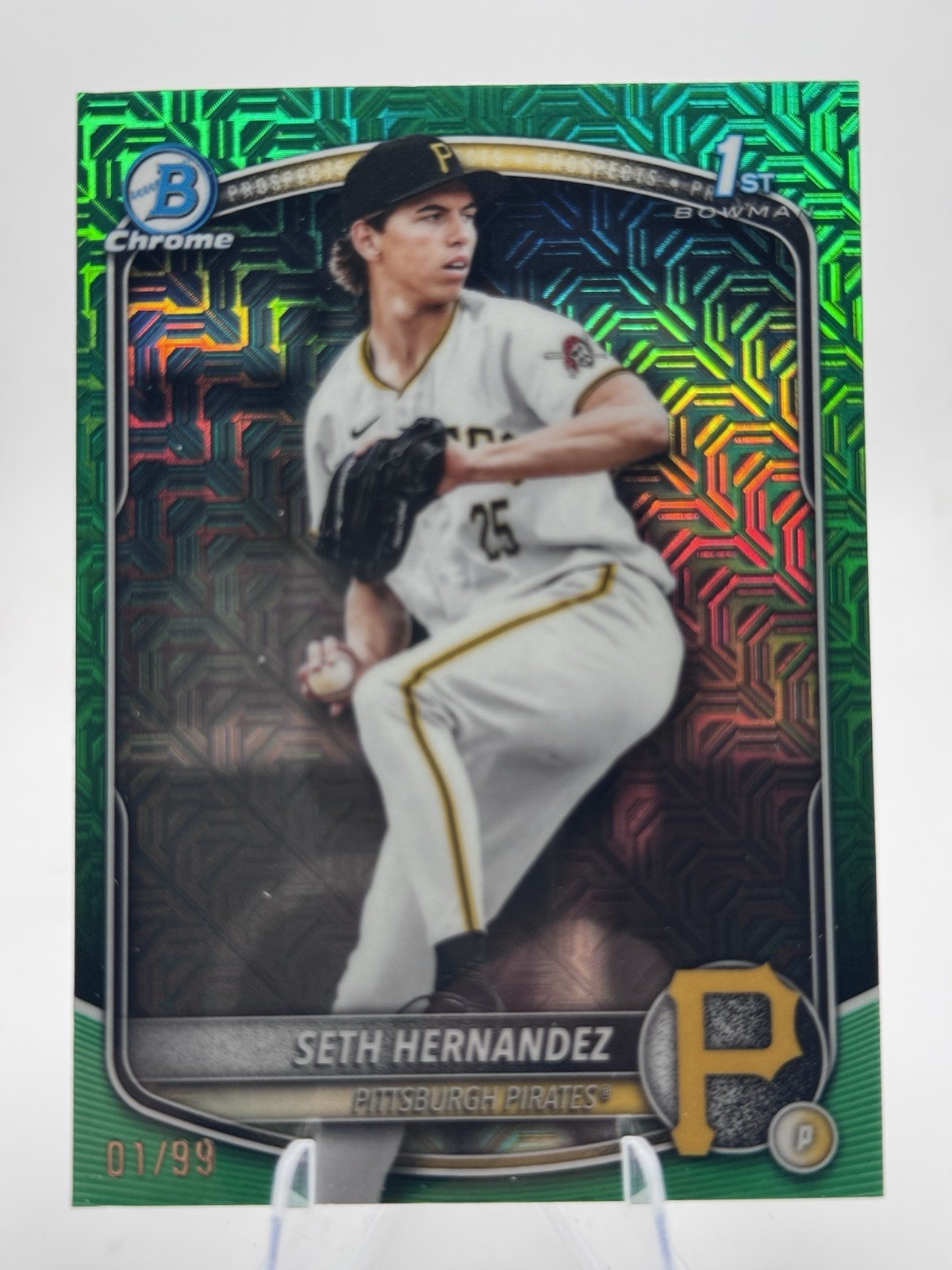 2025 Bowman Draft Chrom Seth Hernandez 1st Mojo Green /99