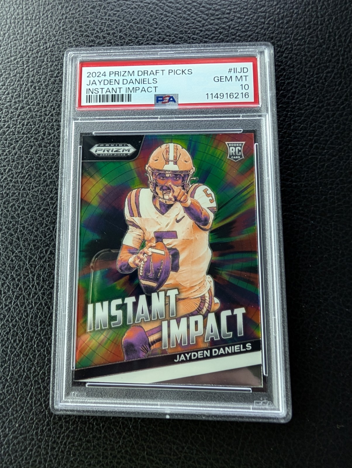 PSA 10 - 2024 PRIZM DRAFT PICKS - JAYDEN DANIELS - INSTANT IMPACT
