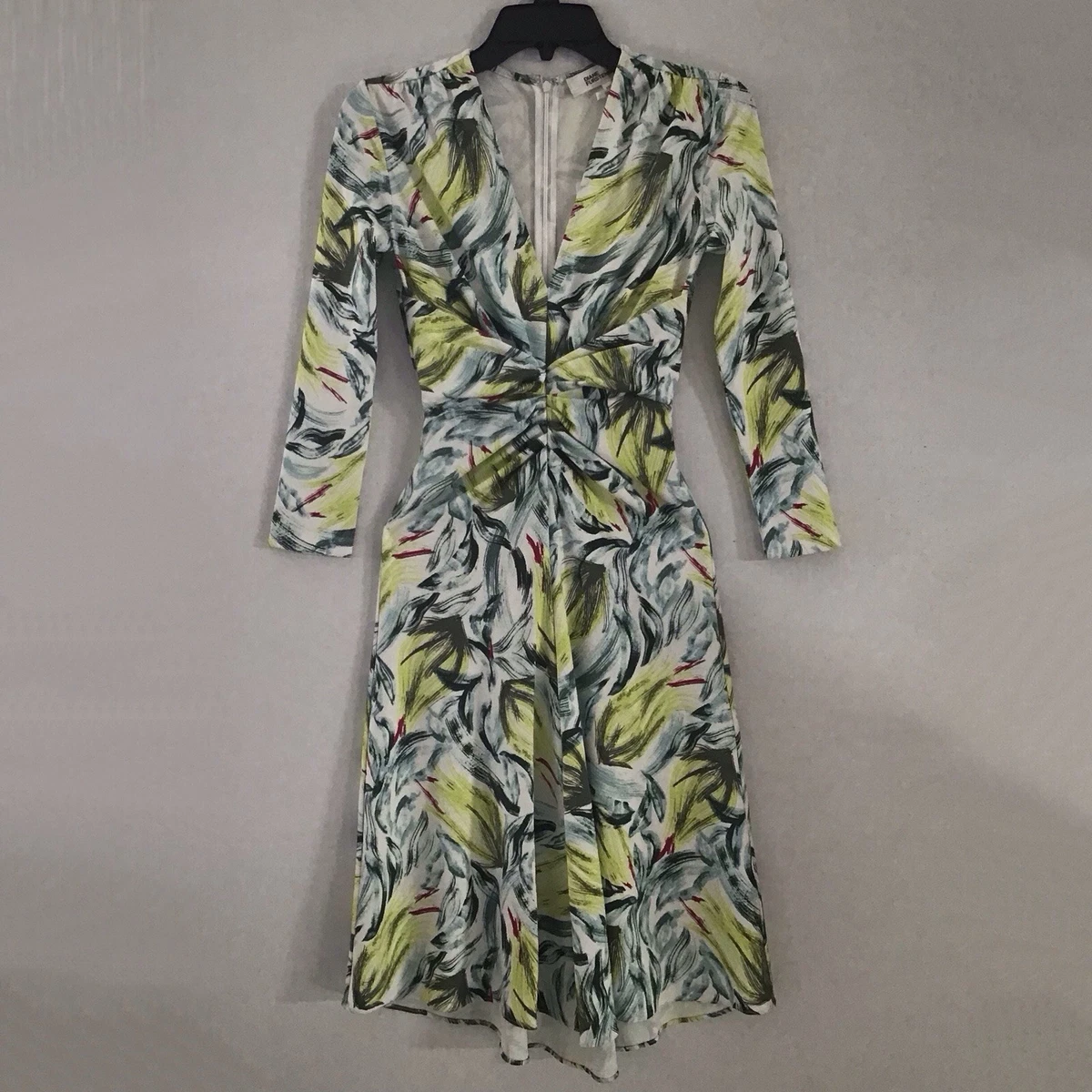 Robe Diane Von Furstenberg Edna - Soie Imprimée Florale - Taille 2 - Occasion Très Bon état