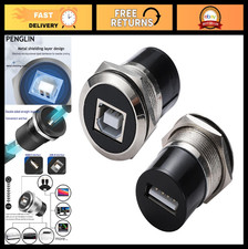 2PCS USB B to A Panel Mount Connector, USB 2.0 Female Solderless Adapter for Pri