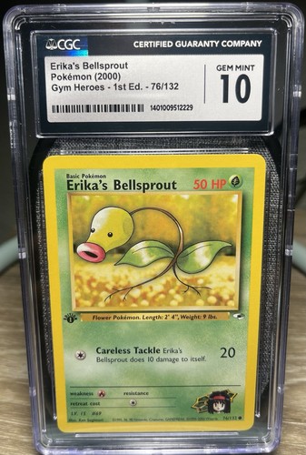 Erika's Bellsprout (1st Edition) graded CGC 10 for sale on eBay