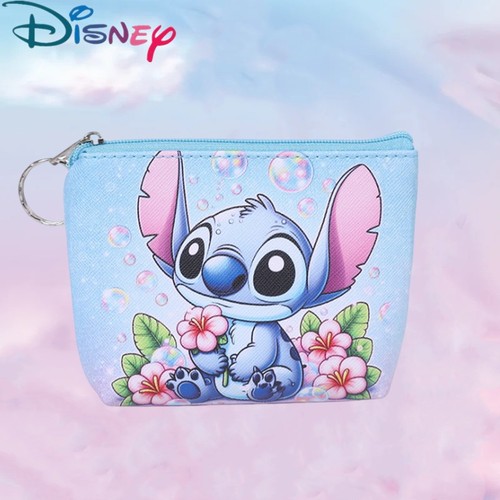 Disney Stitch Mini Coin Purse Clutch Key Case Storage Bag Cartoon - Afbeelding 5 van 6
