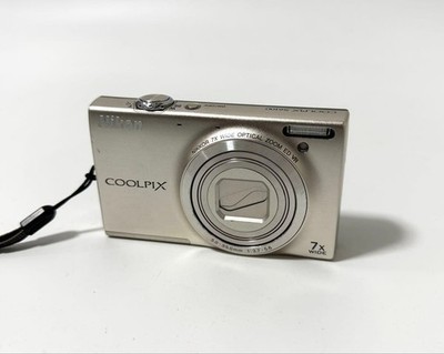 Nikon COOLPIX S6100 Silver Digital Camera 16.0MP 7x Zoom ISO 80 - 3200 HD movie